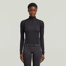 G-STAR Outlet Seamless Zip Top Black
