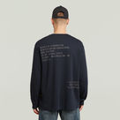 G-STAR Outlet Back Embro Text Loose T-Shirt Dark blue
