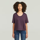 G-STAR Outlet Deep U-Neck Top Purple