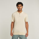 G-STAR Outlet Knitted Polo White