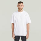 G-STAR Outlet Camiseta Center Chest Logo Loose Boxy Blanco