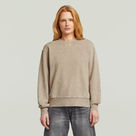 G-STAR Outlet Washed A Line Script Sweater Beige