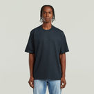 G-STAR Outlet Camiseta Center Chest Logo Loose Boxy Azul oscuro