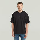 G-STAR Outlet Camiseta Center Chest Logo Loose Boxy Negro