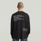 G-STAR Outlet Back Embro Text Loose T-Shirt Black