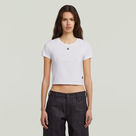 G-STAR Outlet Camiseta Cropped Mini Slim Blanco