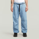 G-STAR Outlet Pleated Denim Jeans Light blue
