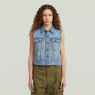 G-STAR Outlet Shrunken Denim Vest Light blue
