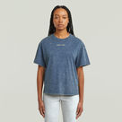 G-STAR Outlet Washed G-Script T-Shirt Medium blue
