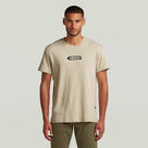 G-STAR Outlet Old Skool Logo T-Shirt Beige