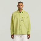G-STAR Outlet Pleated Boxy Shirt Long Sleeve Green