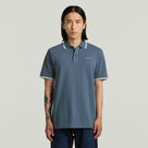 G-STAR Outlet Chest Logo Striped Polo Medium blue