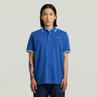 G-STAR Outlet Chest Logo Striped Polo Medium blue