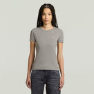 G-STAR Outlet Rib Cap Sleeve T-Shirt Grey