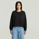 G-STAR Outlet Premium Core Cropped Loose Sweater Black