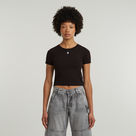 G-STAR Outlet Camiseta Cropped Mini Slim Negro