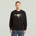 G-STAR Outlet Running Dog Back Graphic Sweater Black