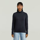 G-STAR Outlet Camiseta Regular Mock Azul oscuro