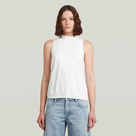G-STAR Outlet Tantk top Open Back Knit Blanco