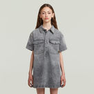 G-STAR Outlet Girls Dress Shirt Collar Denim Grey