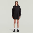G-STAR Outlet Hooded Sweater Dress Black