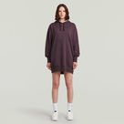 G-STAR Outlet Hooded Sweater Dress Purple