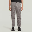 G-STAR Outlet Roxic Zip Straight Tapered Pants Grey