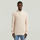 G-STAR Outlet Pullover Half Zip Knit White