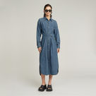 G-STAR Outlet Long Tab Shirt Dress Medium blue