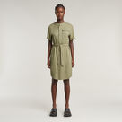 G-STAR Outlet Vestido Belted Verde