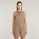 G-STAR Outlet Summer Playsuit Beige