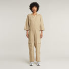 G-STAR Outlet Wrap Jumpsuit Beige