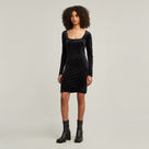G-STAR Outlet Velvet Slim Dress Black