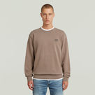 G-STAR Outlet Logo Overdyed Sweater Brown