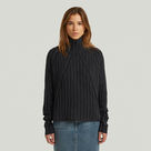 G-STAR Outlet Washed Loose Turtle Knit Black