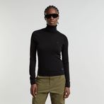 G-STAR Outlet Core Slim Turtle Neck Knitted Sweater Black