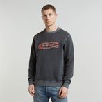 G-STAR Outlet Destroyed G Logo Washed Sweater Black