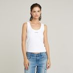 G-STAR Outlet Slim Rib Tank Top White