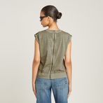 G-STAR Outlet Back Zip Overdyed Top Green