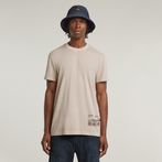 G-STAR Outlet Camiseta Shipping Graphic Overdyed Beige