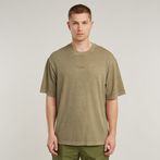 G-STAR Outlet Overdyed Center Chest Boxy T-Shirt Beige