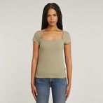 G-STAR Outlet Sweet Heart Slim Top Beige