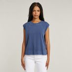 G-STAR Outlet Back Zip Overdyed Top Medium blue
