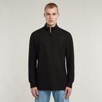G-STAR Outlet Camiseta Half Zip Tweeter Negro