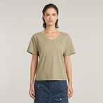 G-STAR Outlet Camiseta Open V Relaxed Beige