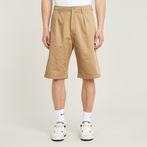 G-STAR Outlet Pleated Chino Shorts Brown