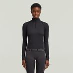 G-STAR Outlet Seamless Zip Top Black