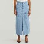 G-STAR Outlet Belted Cargo Long Skirt Light blue