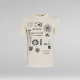 G-STAR Outlet Object Raw. Slim T-Shirt Beige