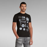 G-STAR Outlet Object Raw. Slim T-Shirt Black